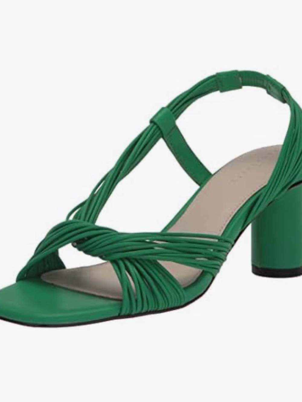 Sanctuary Green Braided Slingback Block Heel Sandal